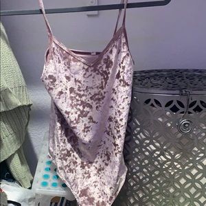 crushed velvet body suit